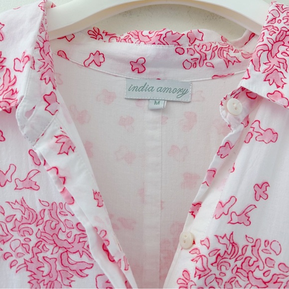 India Amory - Julia Amory Pink and White Dress Sz M - Picture 4 of 6